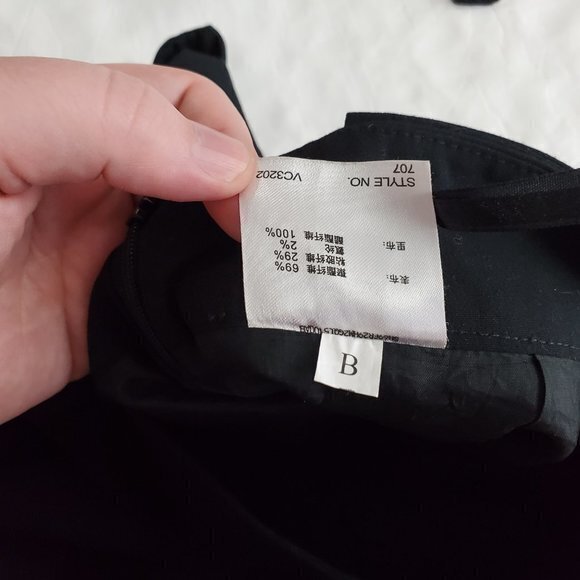 Esprit Skirt L 14‎ Pencil Navy Blue Button Short A- - Picture 8 of 9